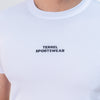 Terrel sportswear basic tee small logo white kaos olah raga dry fit lari running gym pria