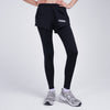 Terrel sportswear Compression Short Active Celana 2 in 1 Black Women olahraga panjang gym running lari wanita