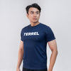 Terrel sportswear basic tee big logo navy kaos olah raga dry fit lari running gym pria