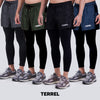 Terrel Sportswear - Compression Short Active Men Running Gym | Celana Olahraga Pendek Pria Inner Compression Stretch Saku HP Resleting