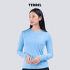 Terrel Sportswear - Basic Long Sleeve Women Running Gym Yoga | Kaos Olahraga Wanita Dry Fit Quick Dry Lightweight Thumbhole Polyester