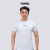 Terrel sportswear basic tee small logo white kaos olah raga dry fit lari running gym pria