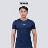 Terrel sportswear basic tee small logo navy kaos olah raga dry fit lari running gym pria