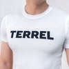 Terrel sportswear basic tee big logo white kaos olah raga dry fit lari running gym pria