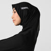 Terrel basic hijab outer sport black bergo instant