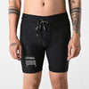 Terrel Sportswear - Running MoR Tight Inked Black Men | Celana Compression Pria Legging Running Stretch Saku HP Nylon Spandex