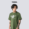 Terrel sporttswear Tee Run Against The Routine MoR Green