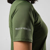 Terrel sportswear Tee Metallic Logo MoR Green Women