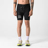 Terrel Sportswear - Running MoR Tight Inked Black Men | Celana Compression Pria Legging Running Stretch Saku HP Nylon Spandex