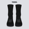 Terrel Sportswear - Sock Quarter MoR Black Running Unisex | Kaos Kaki Lari Quick Dry Breathable Anti Slip Cushioned