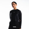 Terrel Sportswear - Thunderclap Longsleeve Rain Flow Black Running Women | Smart Temp Quick Dry Reflective Lightweight