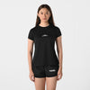 Terrel sportswear basic tee small logo black women kaos olah raga dry fit lari running gym wanita