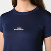Terrel sportswear basic tee small logo navy women kaos olah raga dry fit lari running gym wanita