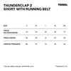 Terrel Sportswear - Thunderclap Stormline Belt Shorts Black Running | Dry Fit Stretch Lightweight