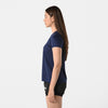 Terrel sportswear basic tee small logo navy women kaos olah raga dry fit lari running gym wanita
