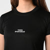 Terrel sportswear basic tee small logo black women kaos olah raga dry fit lari running gym wanita