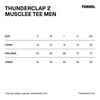 Terrel Sportswear - Thunderclap Muscle Tee Rain Motion Black Running Men | Smart Temp Quick Dry Reflective Lightweight