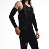 Terrel Sportswear - Thunderclap Singlet Diamond Structure Black Running Men | Smart Temp Quick Dry Reflective Lightweight