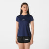Terrel sportswear basic tee small logo navy women kaos olah raga dry fit lari running gym wanita