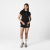 Terrel sportswear basic tee small logo black women kaos olah raga dry fit lari running gym wanita