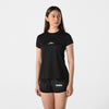Terrel sportswear basic tee small logo black women kaos olah raga dry fit lari running gym wanita