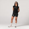 Terrel sportswear MoR Crop Cotton Metallic Logo Women