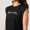 Terrel sportswear MoR Crop Cotton Metallic Logo Women
