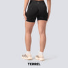 Terrel sportswear gym series women legging short black celana olah raga wanita yoga running sport