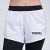 Terrel sportswear Compression Short Active Celana White Women olahraga panjang gym running lari wanita