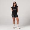 Terrel sportswear MoR Crop Cotton Voltage Logo Women