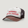 Terrel Sportswear My Terms Hat Brown Red Topi Running Breathable Mesh