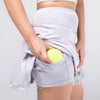Terrel Skirt 2 in 1 Flare Grey Rok Olahraga Wanita Yoga Pilates