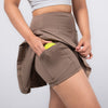 Terrel Skirt 2 in 1 Flare Mocca Rok Olahraga Wanita Yoga Pilates