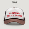 Terrel Sportswear My Terms Hat Brown Red Topi Running Breathable Mesh