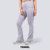 Terrel Legging Flare Grey Celana Olahraga Wanita Panjang Yoga Pilates