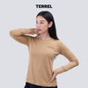 Terrel Sportswear - Basic Long Sleeve Women Running Gym Yoga | Kaos Olahraga Wanita Dry Fit Quick Dry Lightweight Thumbhole Polyester
