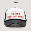 Terrel Sportswear I Exist Hat Black Red Topi Running Breathable Mesh