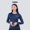 Terrel Sportswear - Basic Long Sleeve Women Running Gym Yoga | Kaos Olahraga Wanita Dry Fit Quick Dry Lightweight Thumbhole Polyester