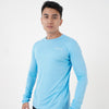 Terrel sportswear basic long sleeve sky blue baju atasan lengan panjang kaos olahraga dry fit pria lari running gym