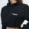 Terrel women basic crop jacket olah raga gym lari running yoga