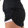 Crazy Deals Terrel Sportswear Basic short black Women (celana 2 in 1) dry fit running gym yoga wanita